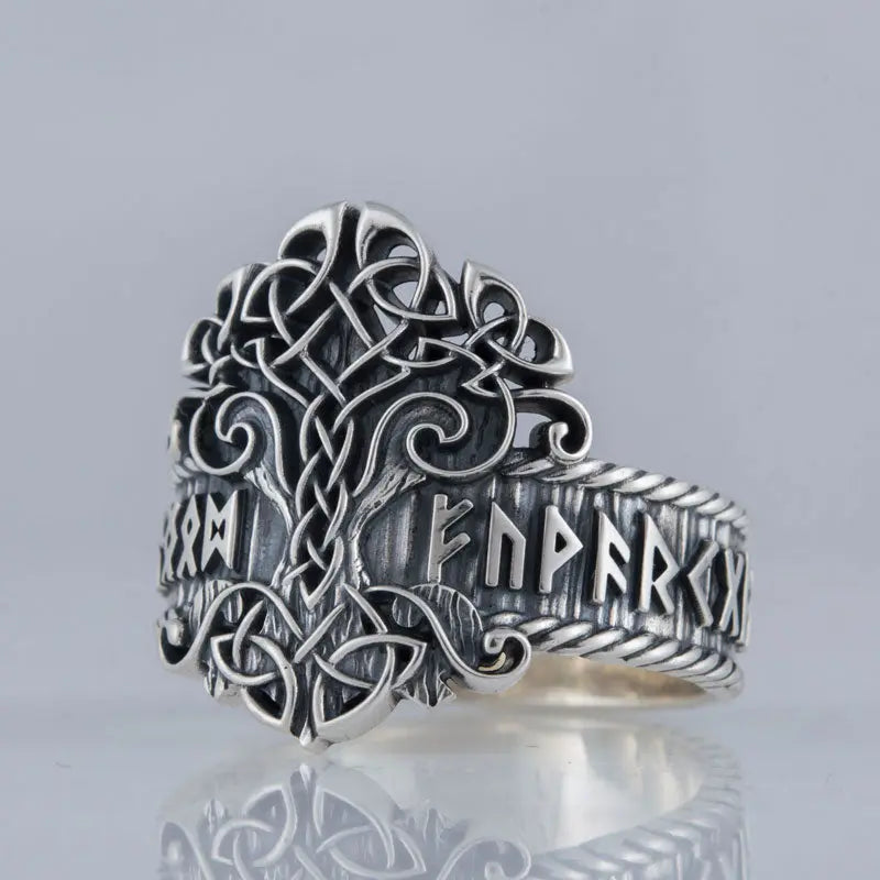 BAGUE YGGDRASIL (ARGENT) - Viking Héritage