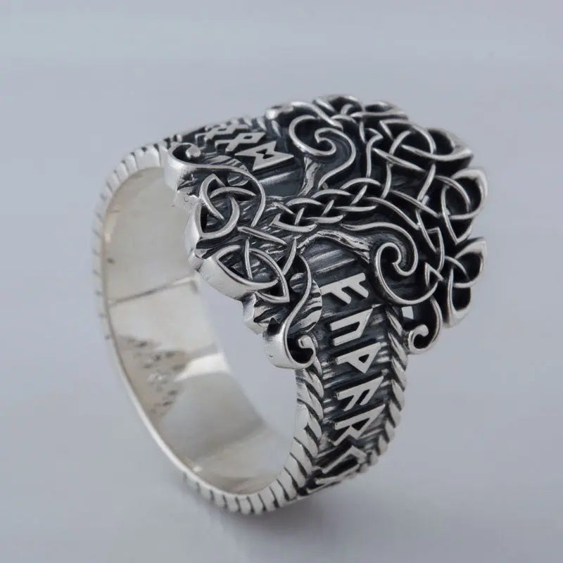BAGUE YGGDRASIL (ARGENT) - Viking Héritage