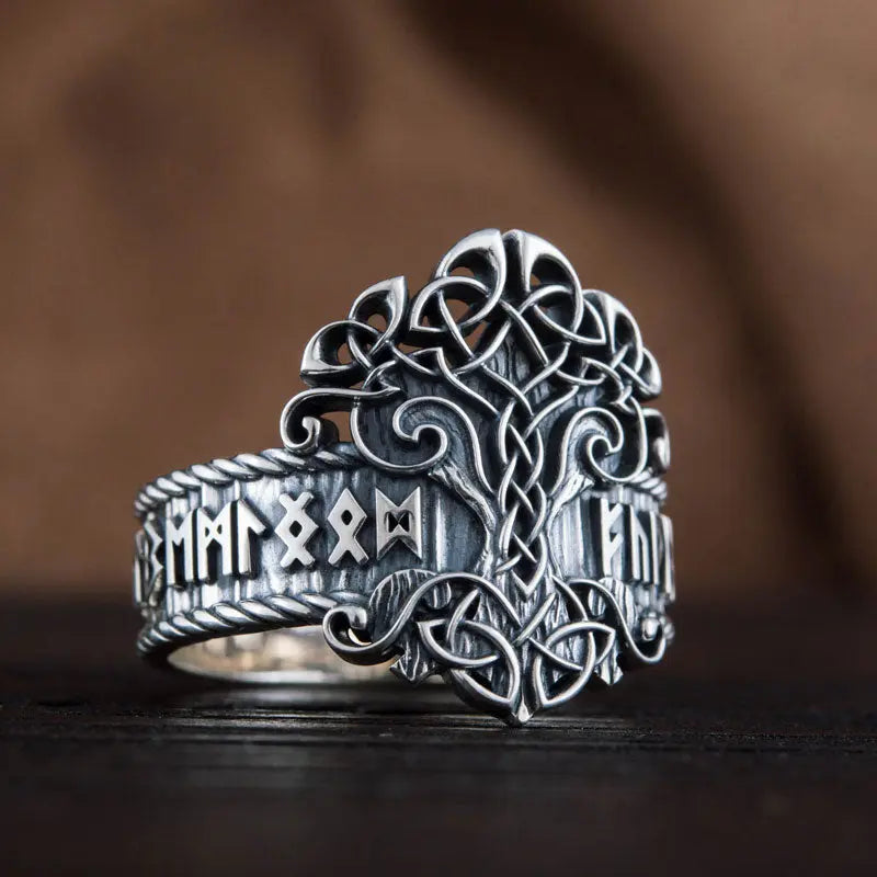 BAGUE YGGDRASIL (ARGENT) - Viking Héritage