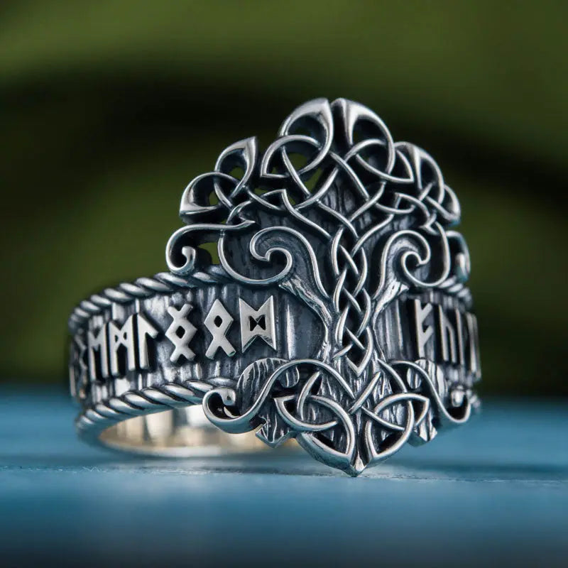 BAGUE YGGDRASIL (ARGENT) - Viking Héritage
