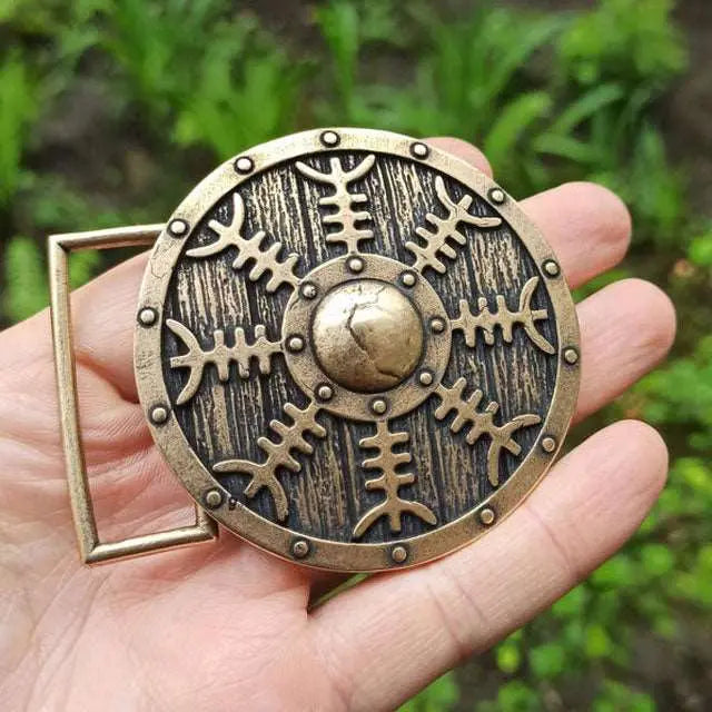 BOUCLE DE CEINTURE VIKING EN BRONZE MASSIF - Viking Héritage