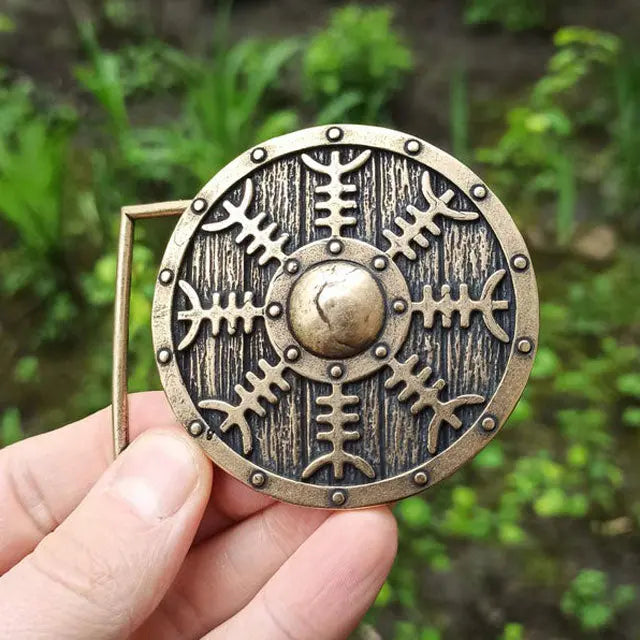 BOUCLE DE CEINTURE VIKING EN BRONZE MASSIF - Viking Héritage