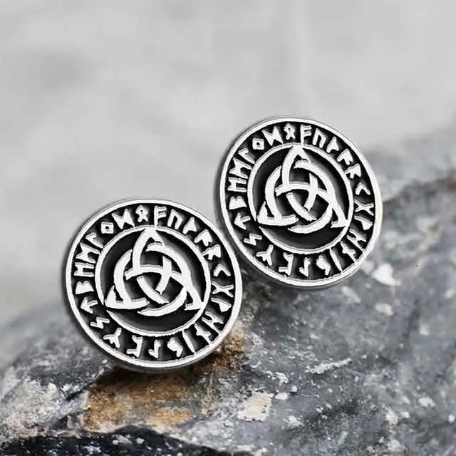 BOUCLES D'OREILLES RUNE TRIQUETRA - Viking Héritage