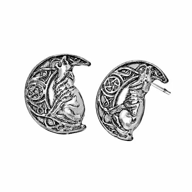 BOUCLES D'OREILLES VIKING LOUPS GERI & FREKI - Viking Héritage