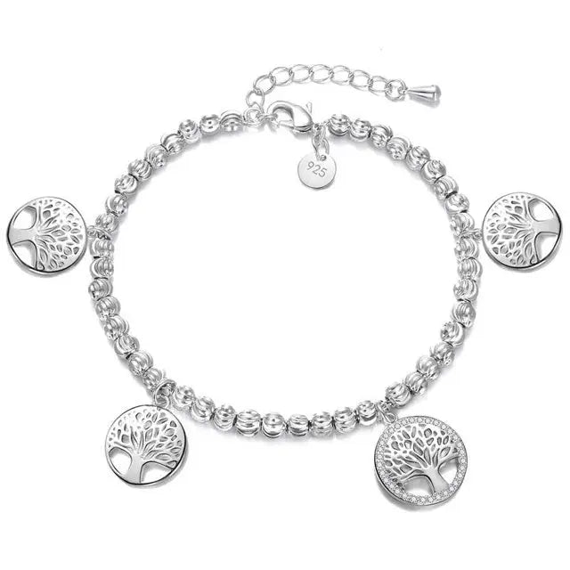 BRACELET ARBRE DE VIE CERCLE DE VIE (ARGENT) - Viking Héritage