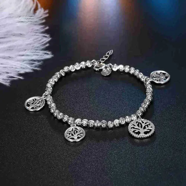 BRACELET ARBRE DE VIE CERCLE DE VIE (ARGENT) - Viking Héritage