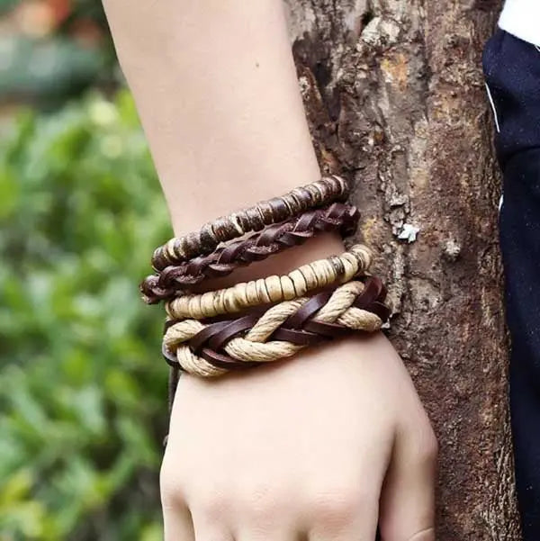 BRACELET ASLAUG - CUIR - Viking Héritage