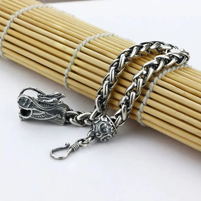 BRACELET DRAGON CÉLESTE (ARGENT) - Viking Héritage