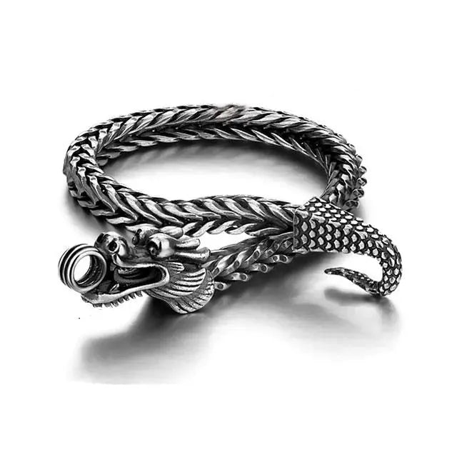 BRACELET DRAGON EN ARGENT .925 - Viking Héritage