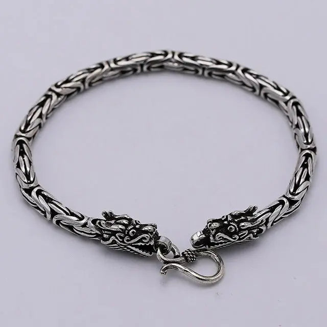 BRACELET DRAGON EN ARGENT - Viking Héritage