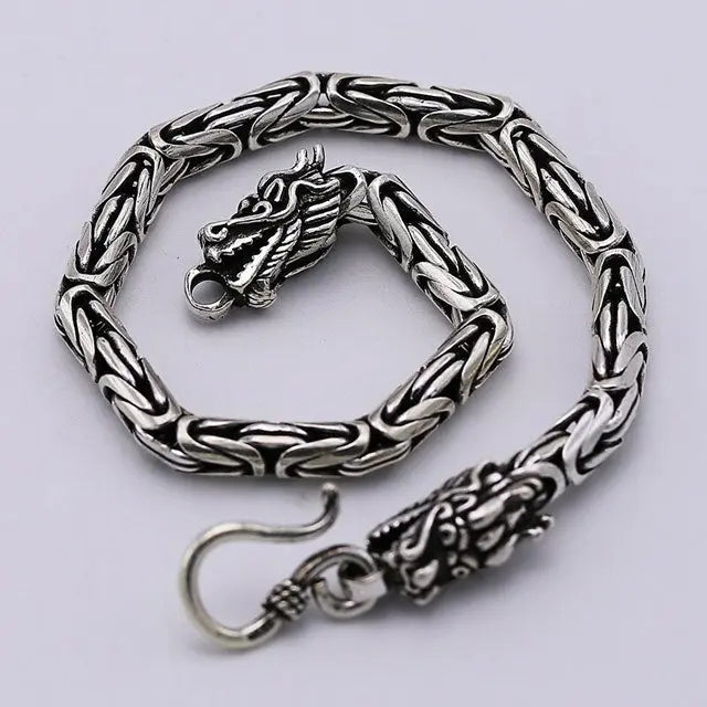 BRACELET DRAGON EN ARGENT - Viking Héritage