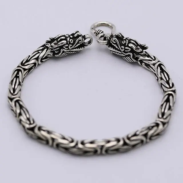 BRACELET DRAGON EN ARGENT - Viking Héritage