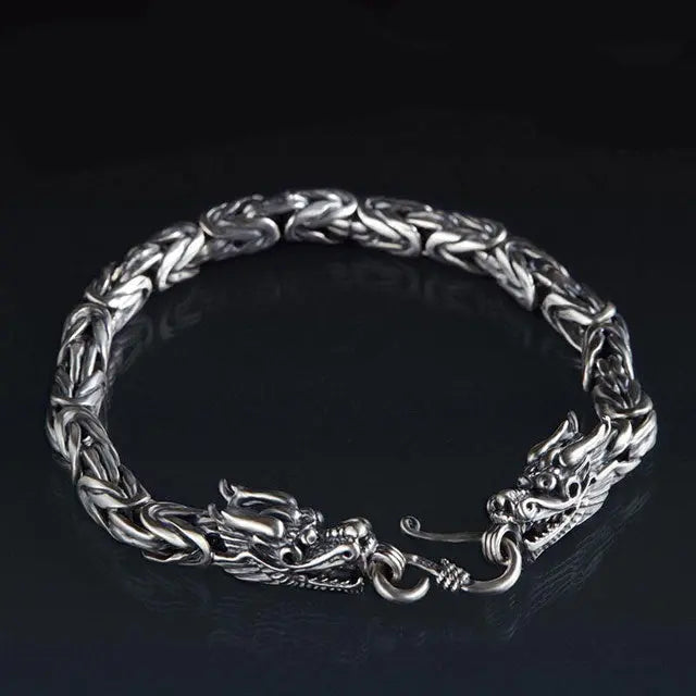 BRACELET DRAGON EN ARGENT - Viking Héritage
