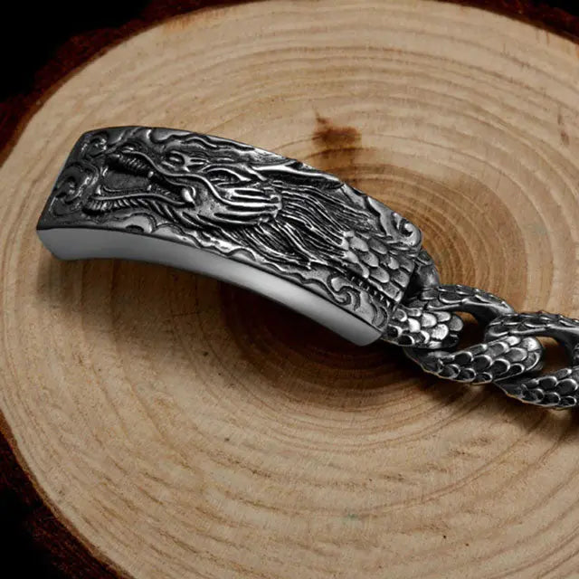 BRACELET DRAGON MYTHIQUE (ARGENT) - Viking Héritage