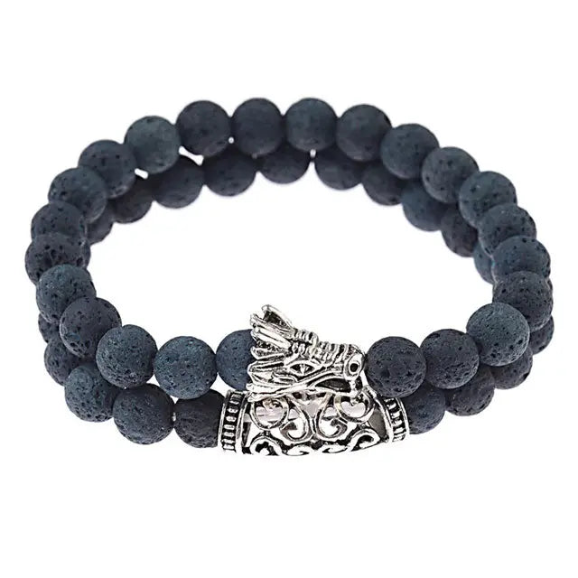 BRACELET DRAGON SCANDINAVE (PERLES) - Viking Héritage