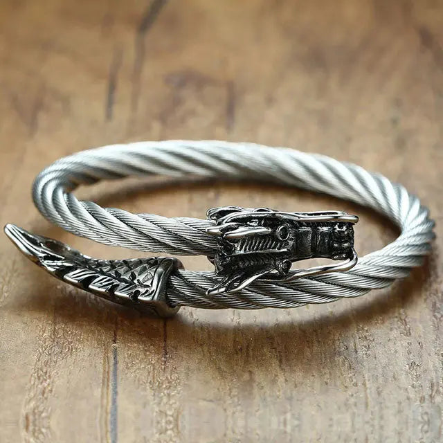 BRACELET DRAGON TORQUÉ - Viking Héritage