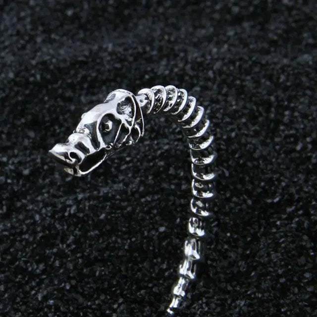 BRACELET DRAGON TORQUE (ARGENT) - Viking Héritage
