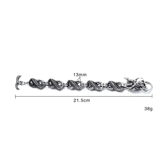 BRACELET DRAGON UNIQUE (ACIER) - Viking Héritage
