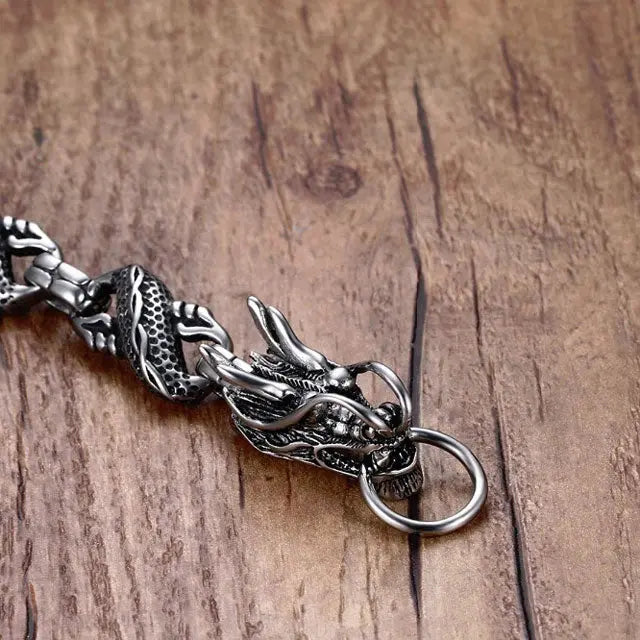 BRACELET DRAGON UNIQUE (ACIER) - Viking Héritage