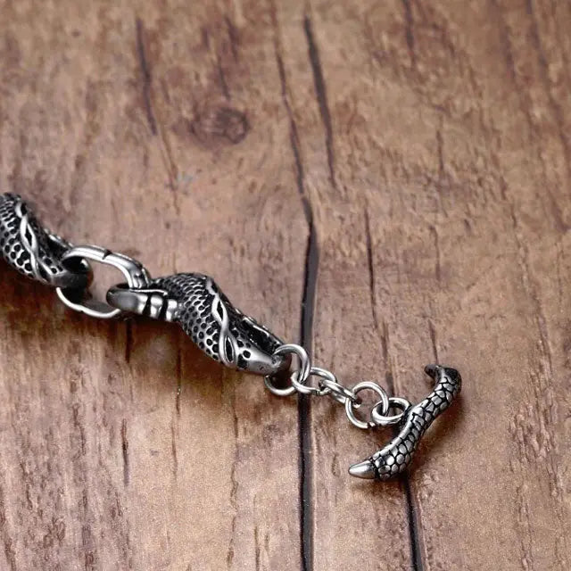 BRACELET DRAGON UNIQUE (ACIER) - Viking Héritage