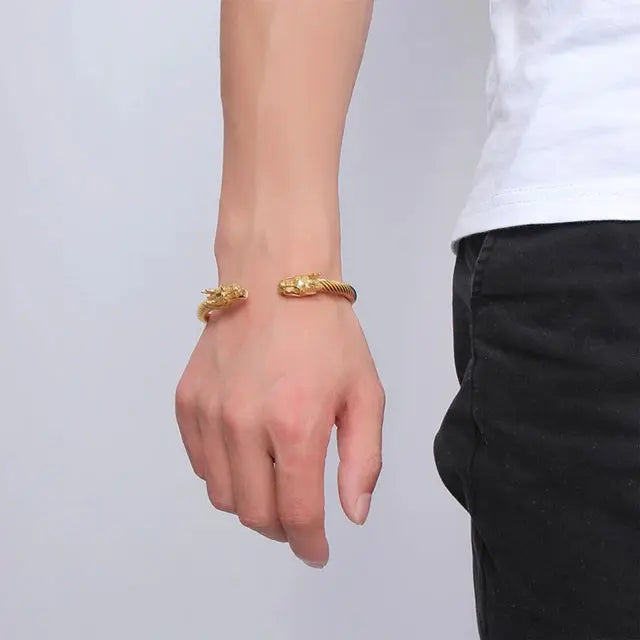 BRACELET DRAGON (ACIER) - Viking Héritage