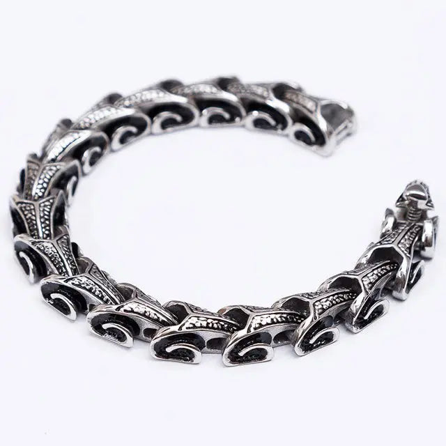 BRACELET DRAGON (Acier) - Viking Héritage