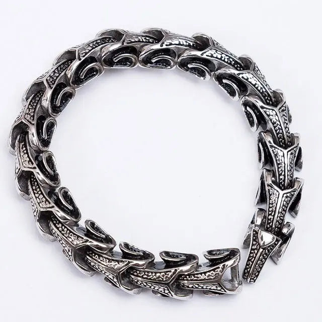 BRACELET DRAGON (Acier) - Viking Héritage