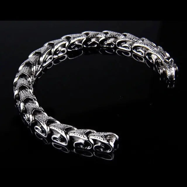 BRACELET DRAGON (Acier) - Viking Héritage