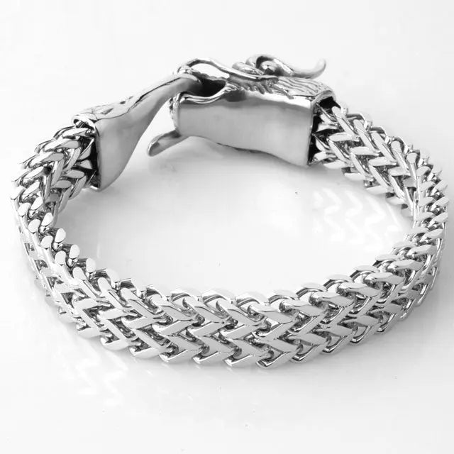 BRACELET ESPRIT DRAGON SCANDINAVE (ACIER) - Viking Héritage