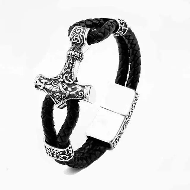 BRACELET MARTEAU DE THOR FAIT MAIN - Viking Héritage