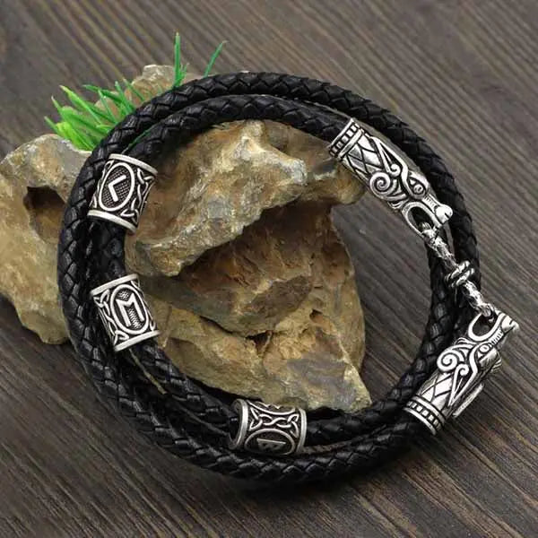 BRACELET NIDHOGG - ARGENT ANTIQUE - Viking Héritage