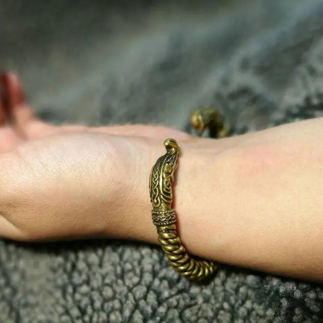 BRACELET RAGNAR LOTHBROK VIKINGS BRONZE MASSIF - Viking Héritage