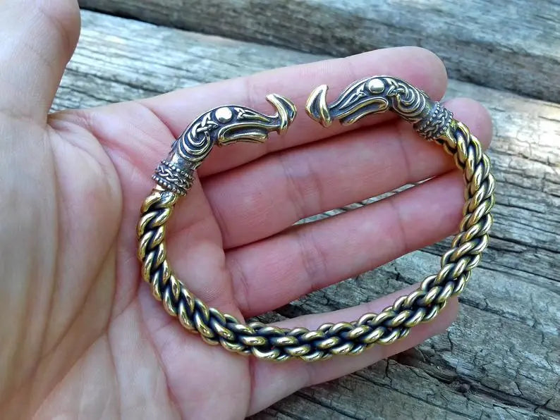 BRACELET RAGNAR LOTHBROK VIKINGS BRONZE MASSIF - Viking Héritage