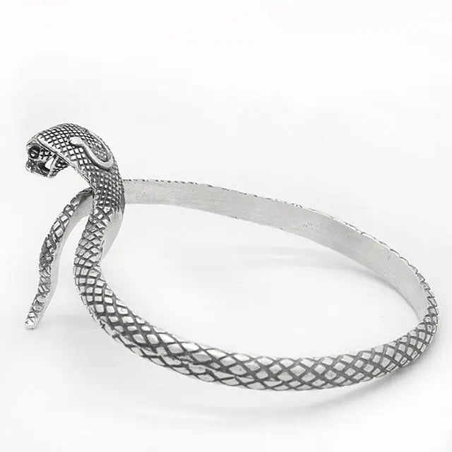 BRACELET SERPENT ARGENT POUR HOMME - Viking Héritage