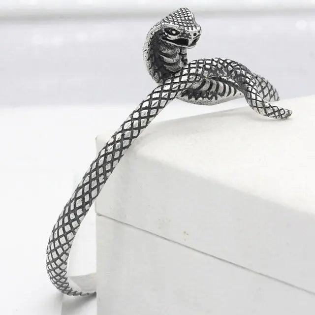 BRACELET SERPENT ARGENT POUR HOMME - Viking Héritage