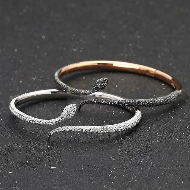 BRACELET SERPENT ZIRCONIUM - Viking Héritage