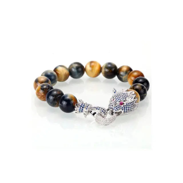 BRACELET TÊTE DE LOUP (PERLE) - Viking Héritage