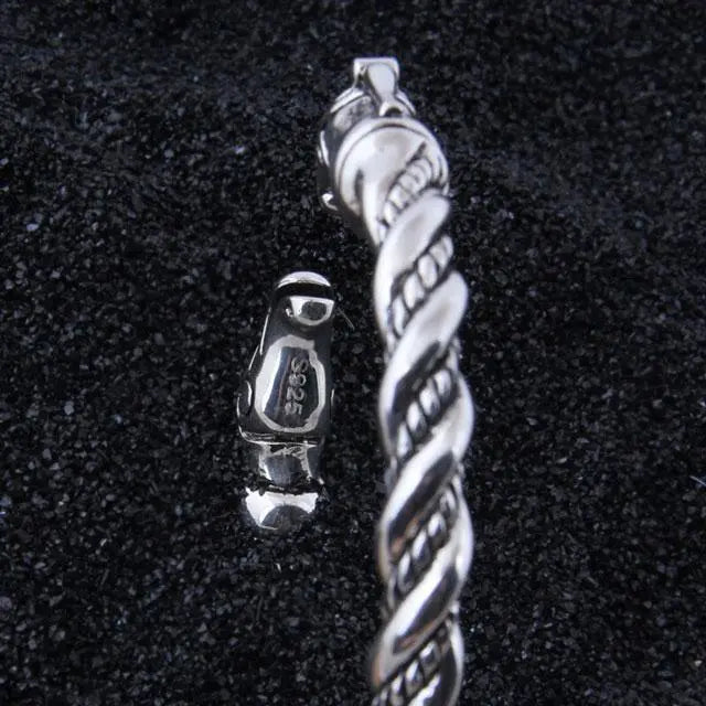 BRACELET TORQUE VIKING (ARGENT) - Viking Héritage