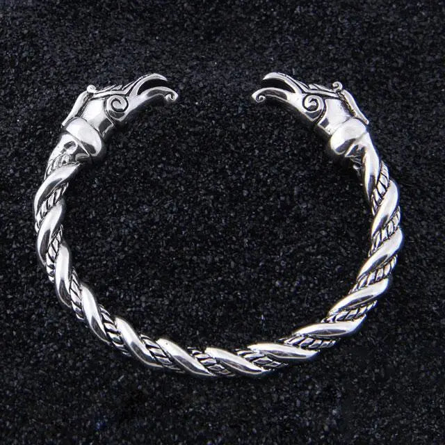 BRACELET TORQUE VIKING (ARGENT) - Viking Héritage
