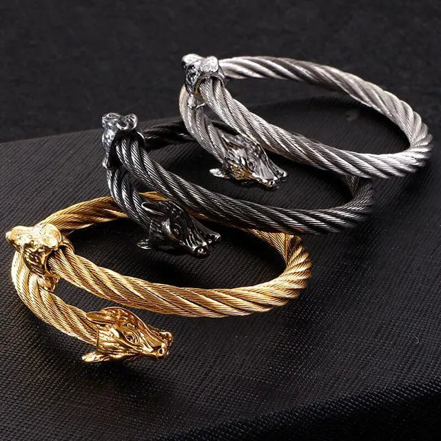 BRACELET TORSADÉ HATI ET SKOLL - Viking Héritage