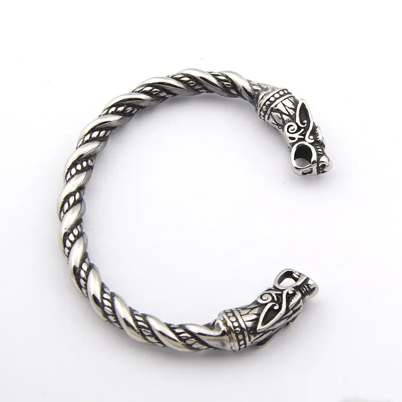 BRACELET TORSADÉ LOUP GERI ET FREKI - Viking Héritage