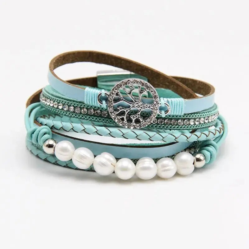 BRACELET VIKING ARBRE DE LA VIE - CUIR - Viking Héritage
