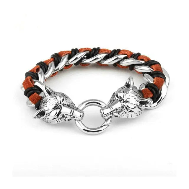 BRACELET VIKING LOUP HATI ET SKOLL - Viking Héritage