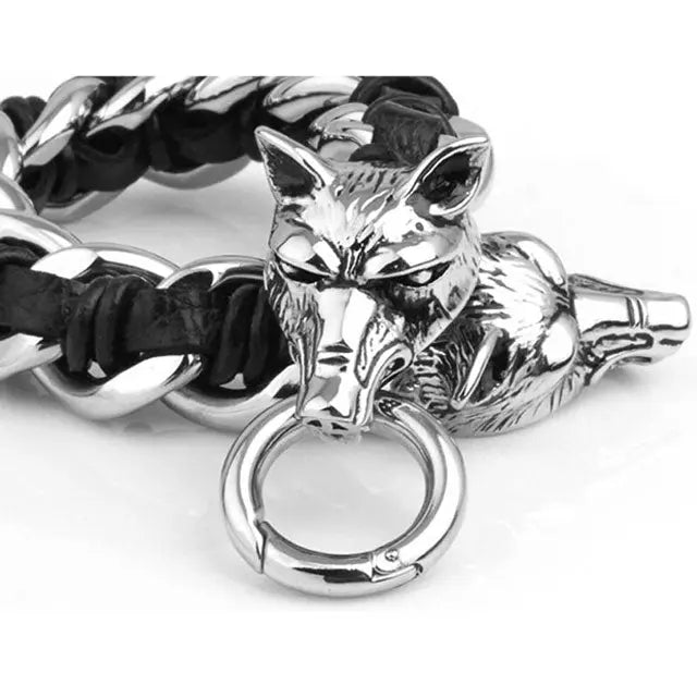 BRACELET VIKING LOUP HATI ET SKOLL - Viking Héritage