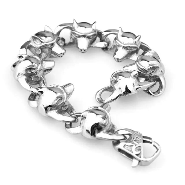 BRACELET VIKING TÊTE DE LOUP - Viking Héritage