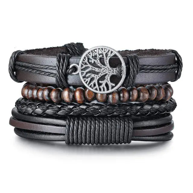 BRACELET YGGDRASIL - CUIR - Viking Héritage