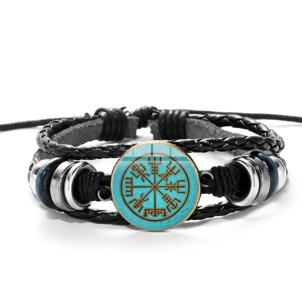 BRACELETS MULTIPLES MOTIFS - CUIR - Viking Héritage