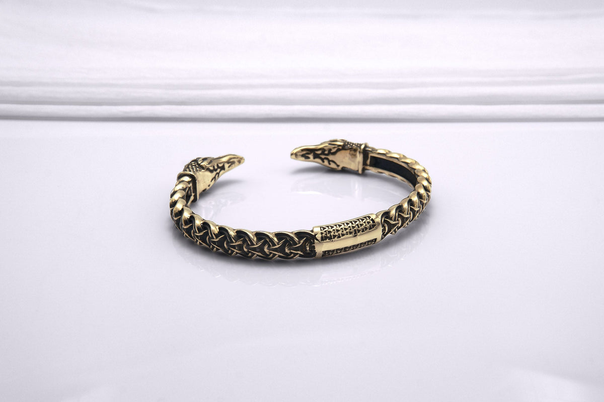Bracelet Odin et Corbeaux — Bronze
