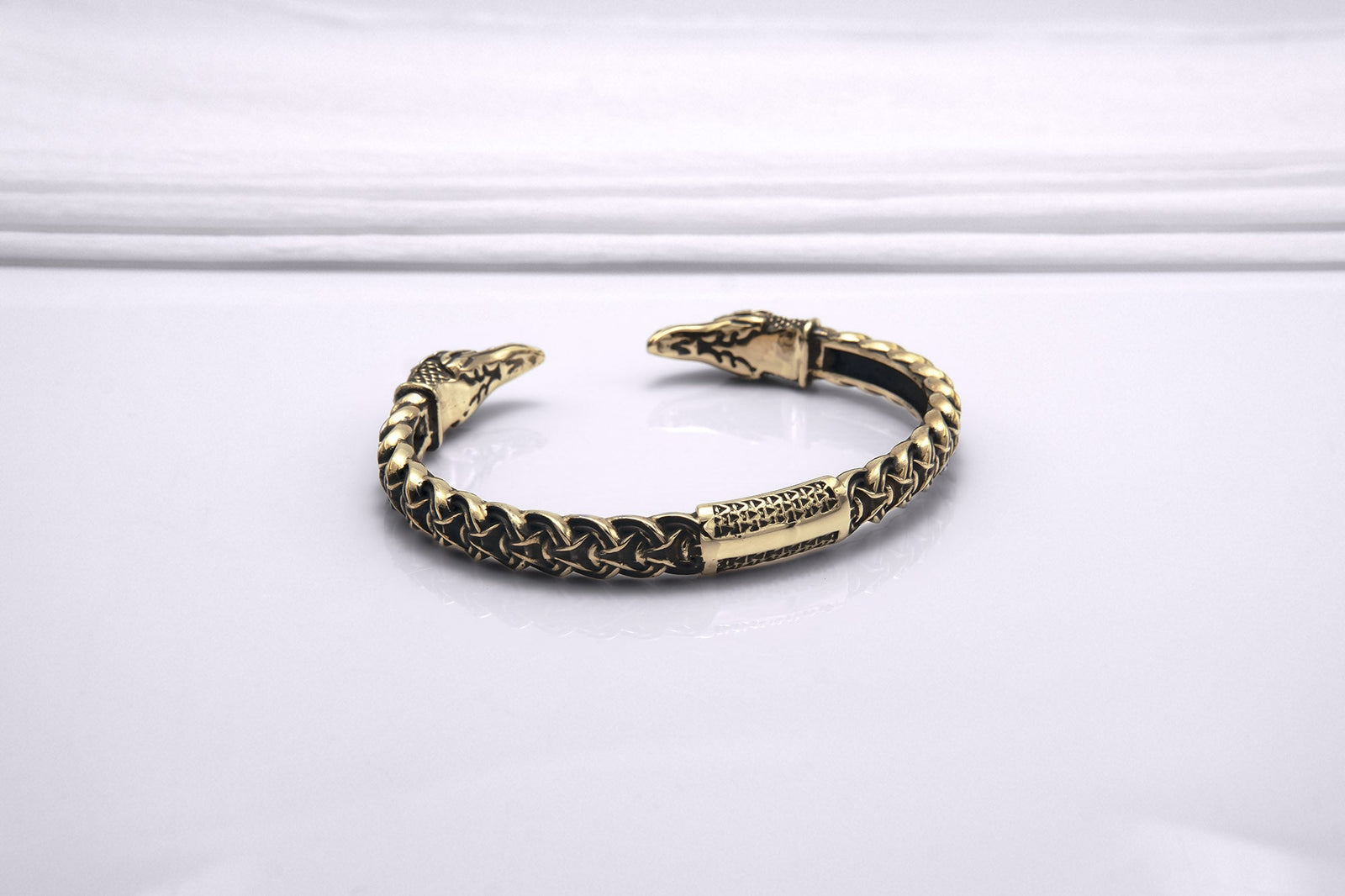 Bracelet Odin et Corbeaux — Bronze