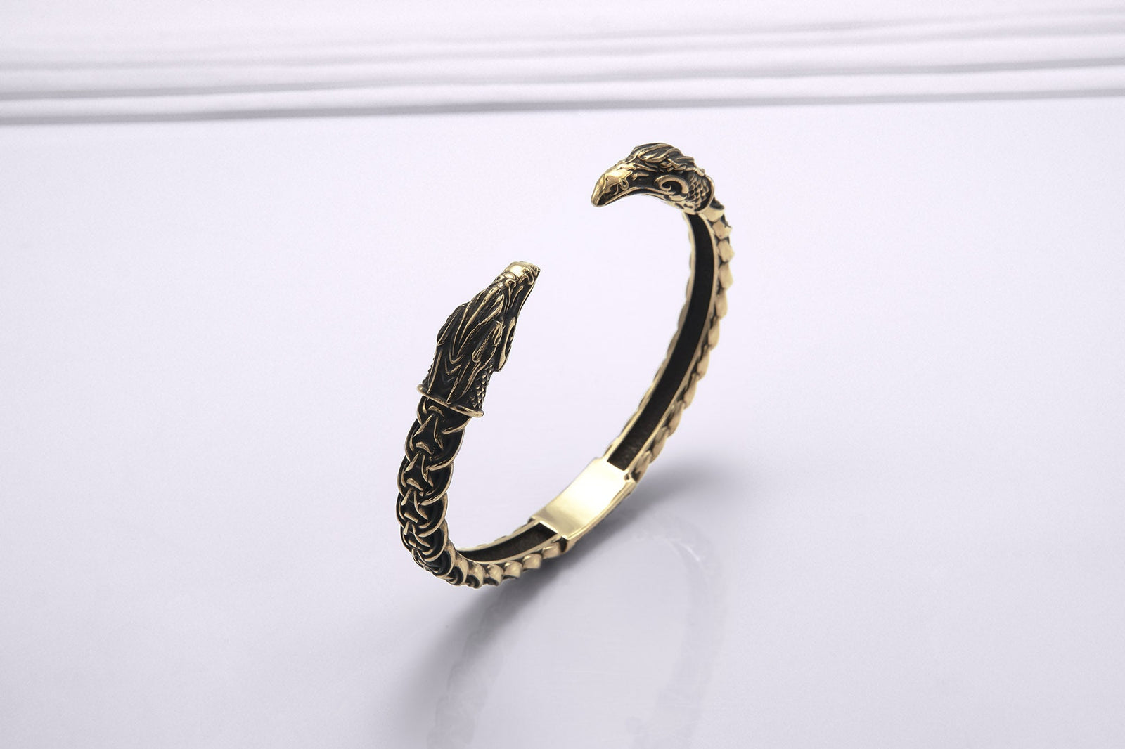Bracelet Odin et Corbeaux — Bronze
